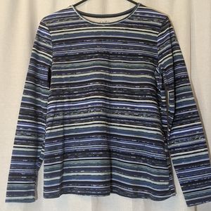 Long Sleeve Striped Shirt Sz M